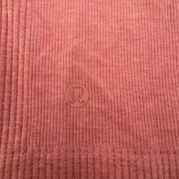 Lululemon Yin Vibes Ribbed Turtleneck Top in Orange Copper Clay Size 4 - Picture 4 of 4